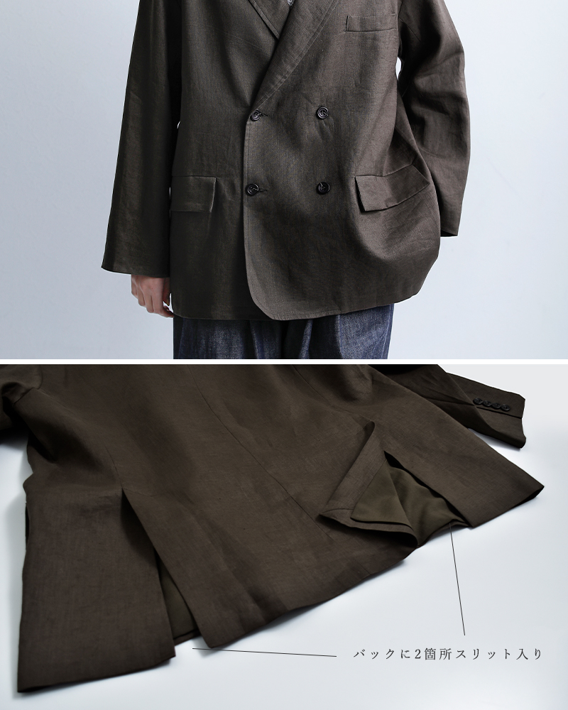 Honneteダブルブレスト オーバーフィット ジャケット ho-26ss-j13l