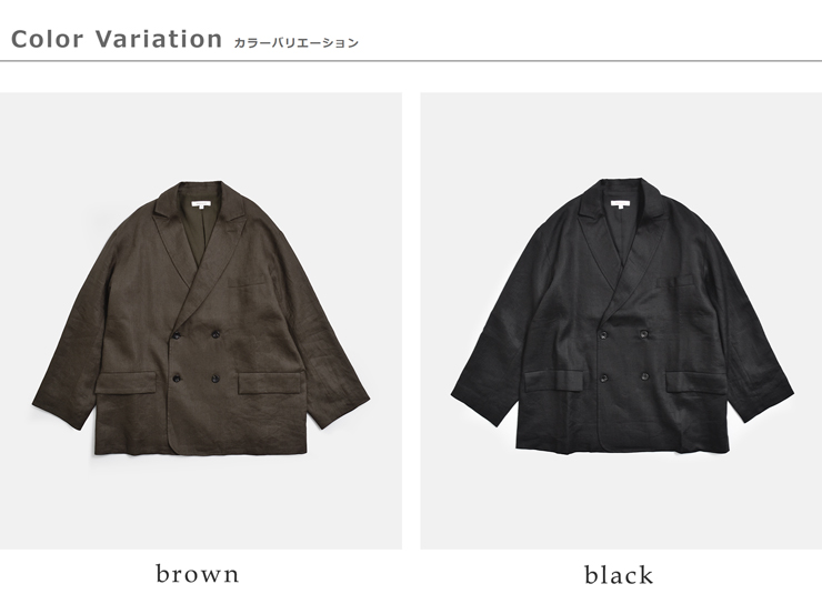 Honneteダブルブレスト オーバーフィット ジャケット ho-26ss-j13l