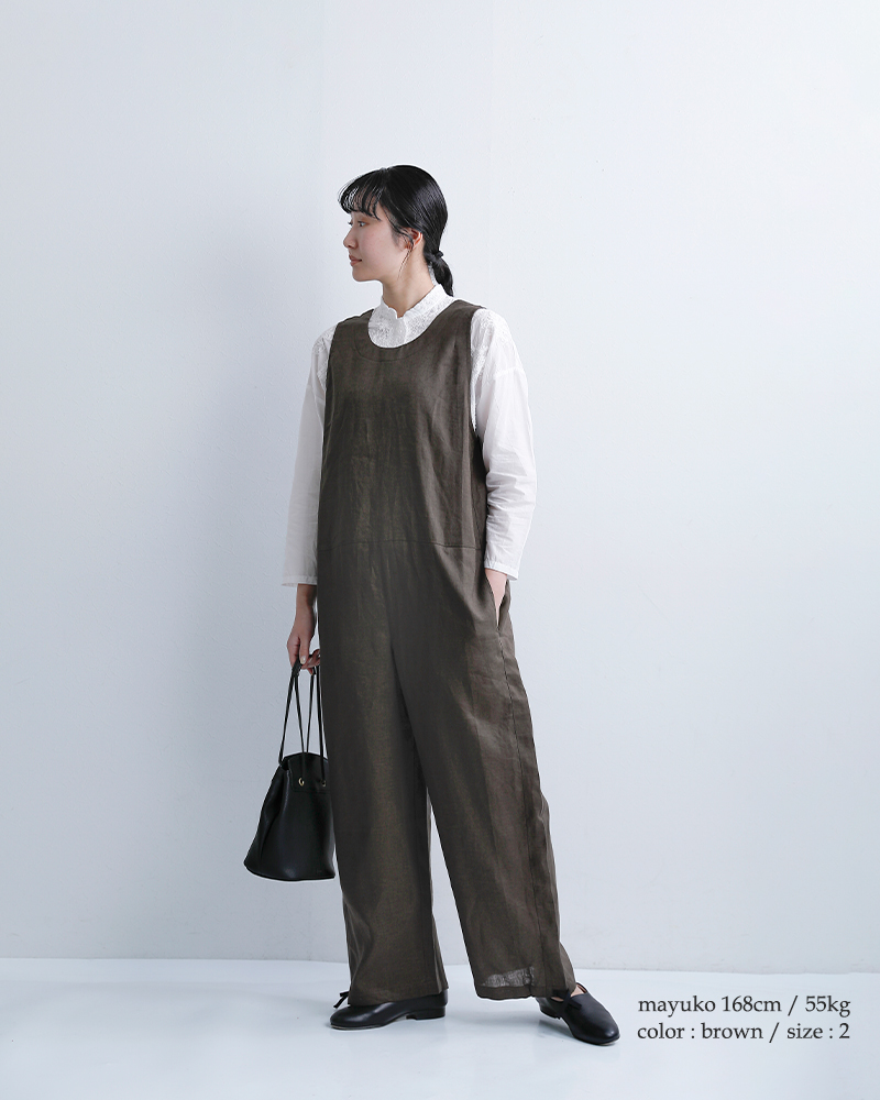 Honneteリネン サロペット ho-26ss-p25