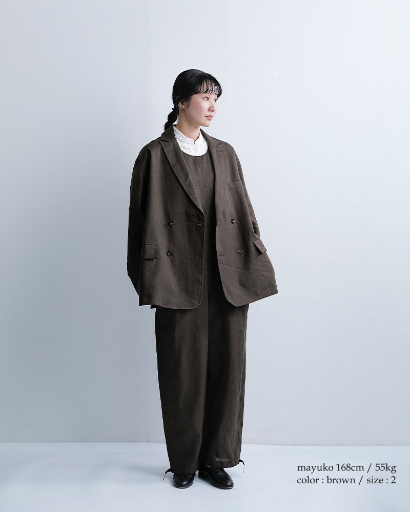 Honneteリネン サロペット ho-26ss-p25