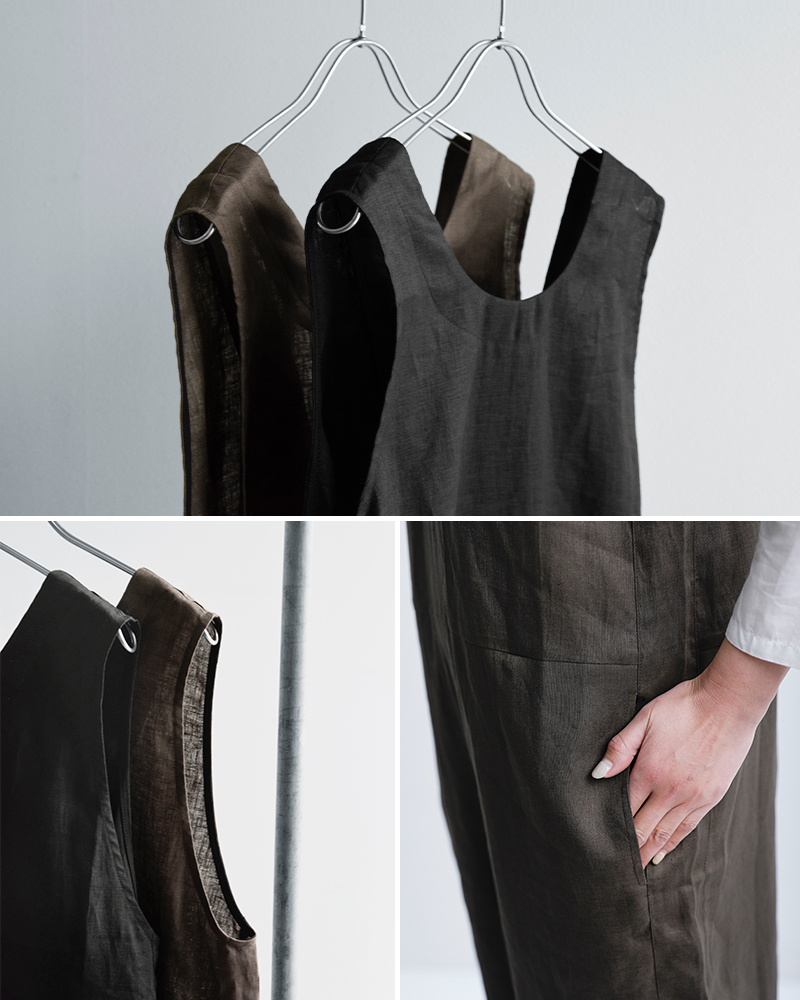 Honneteリネン サロペット ho-26ss-p25