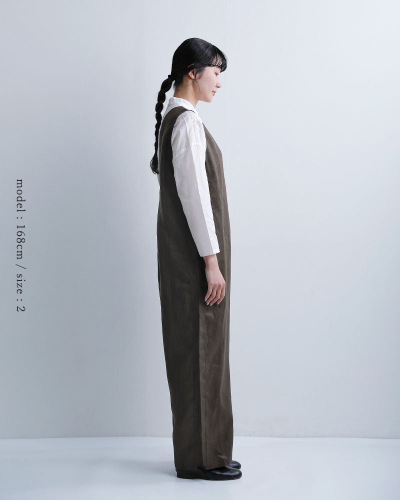 Honneteリネン サロペット ho-26ss-p25