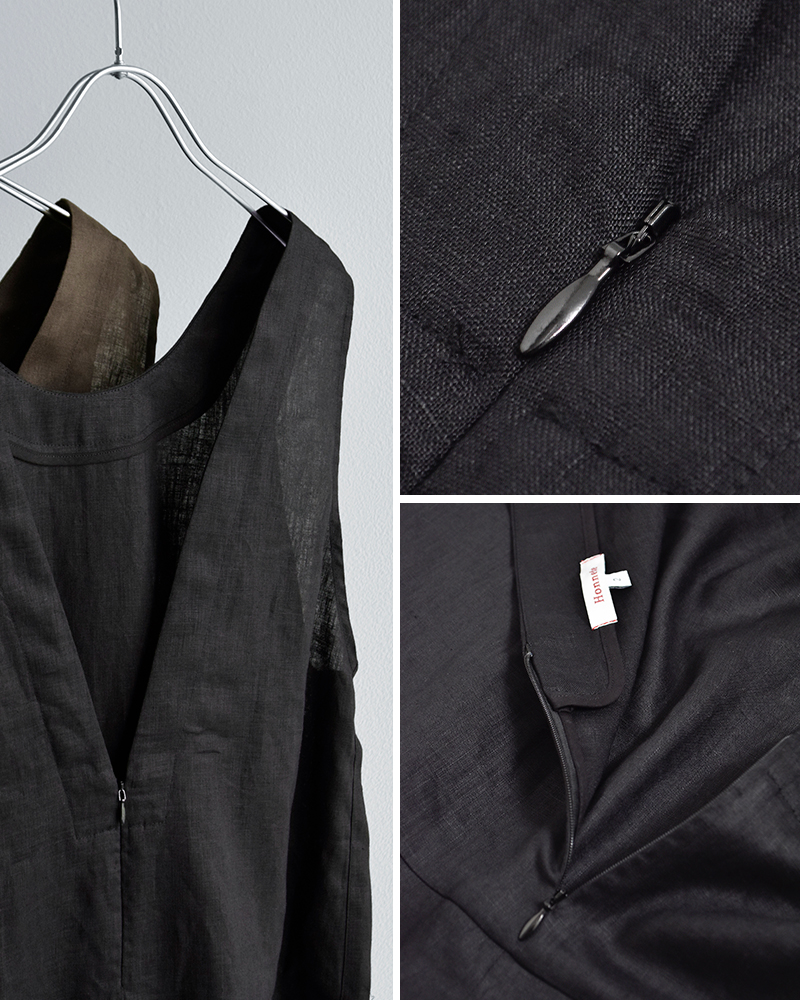 Honneteリネン サロペット ho-26ss-p25