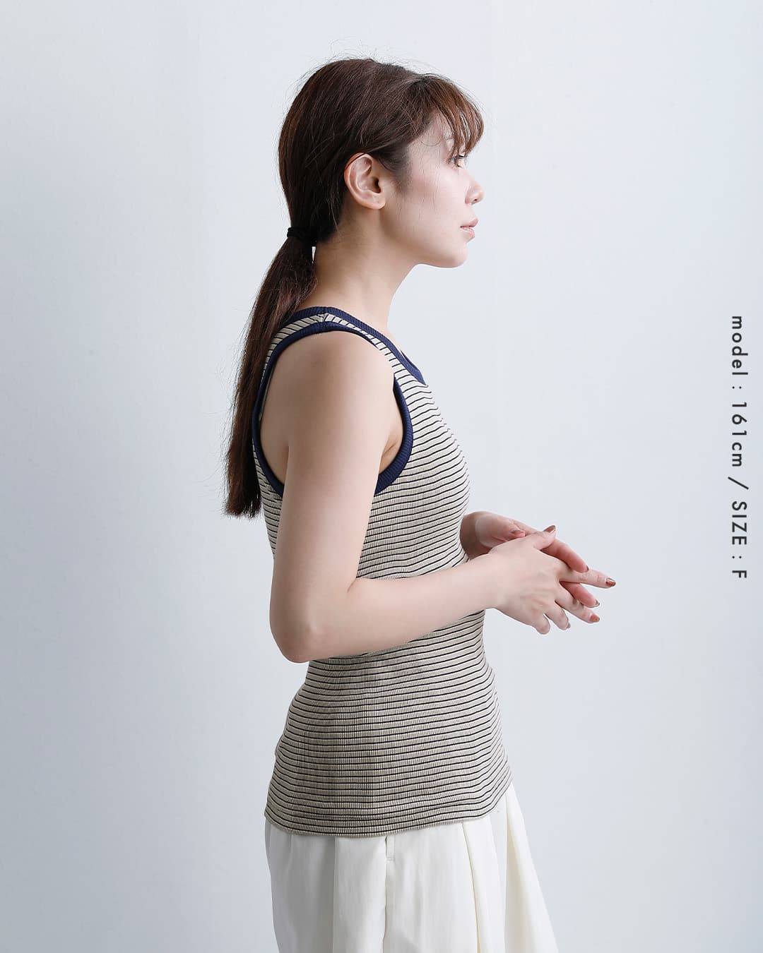 Healthknitコットン チューブラーリブ タンクトップ hr26s-l301