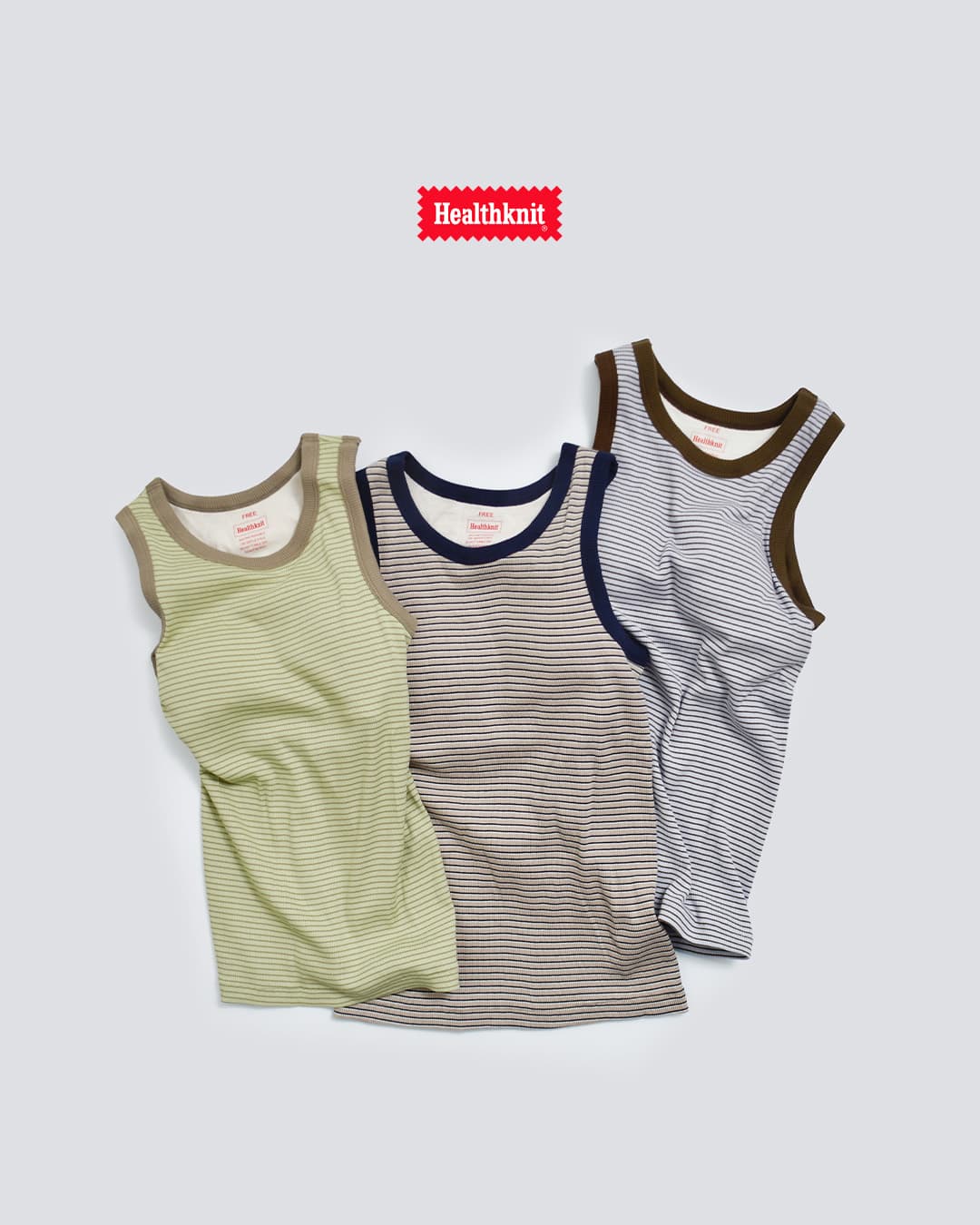 Healthknitコットン チューブラーリブ タンクトップ hr26s-l301