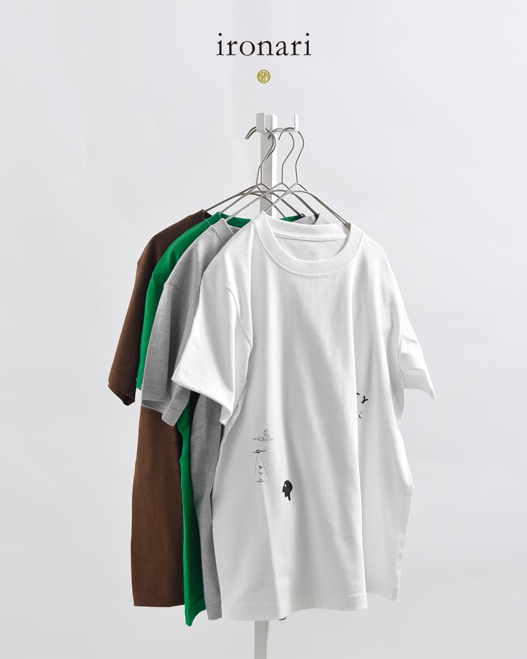 ironari(イロナリ)コットン プリント Tシャツ “UFO T” i-26505
