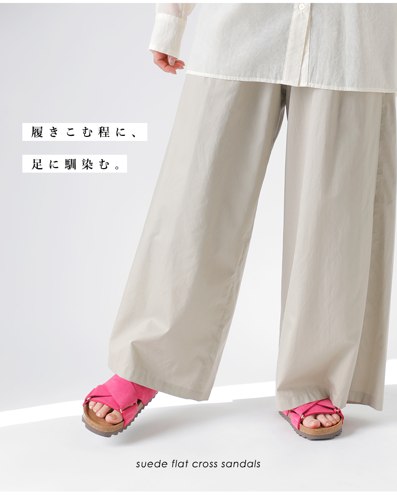 VINILO(ヴィニーロ)スエードフラットクロスサンダルib-7517-af