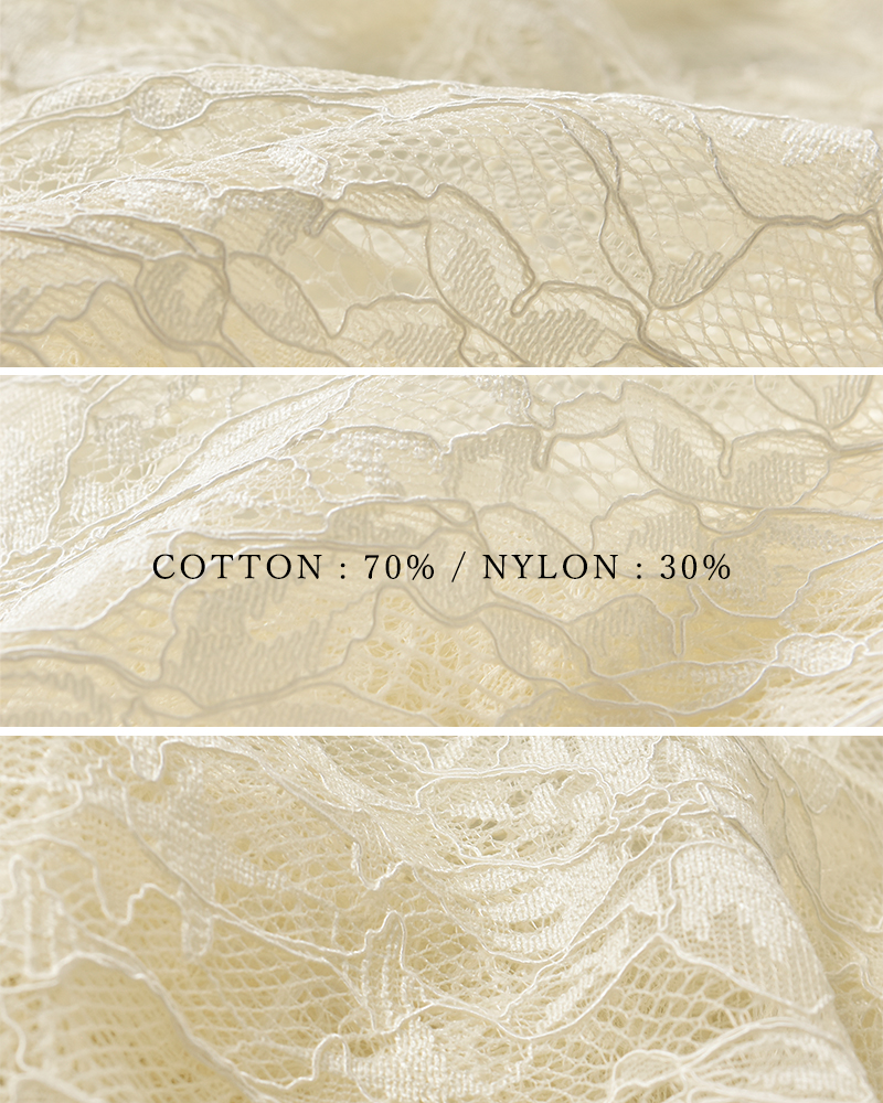 Elisa Novelli(エリサノヴェリ)コットンレース巻きスカートjh-985