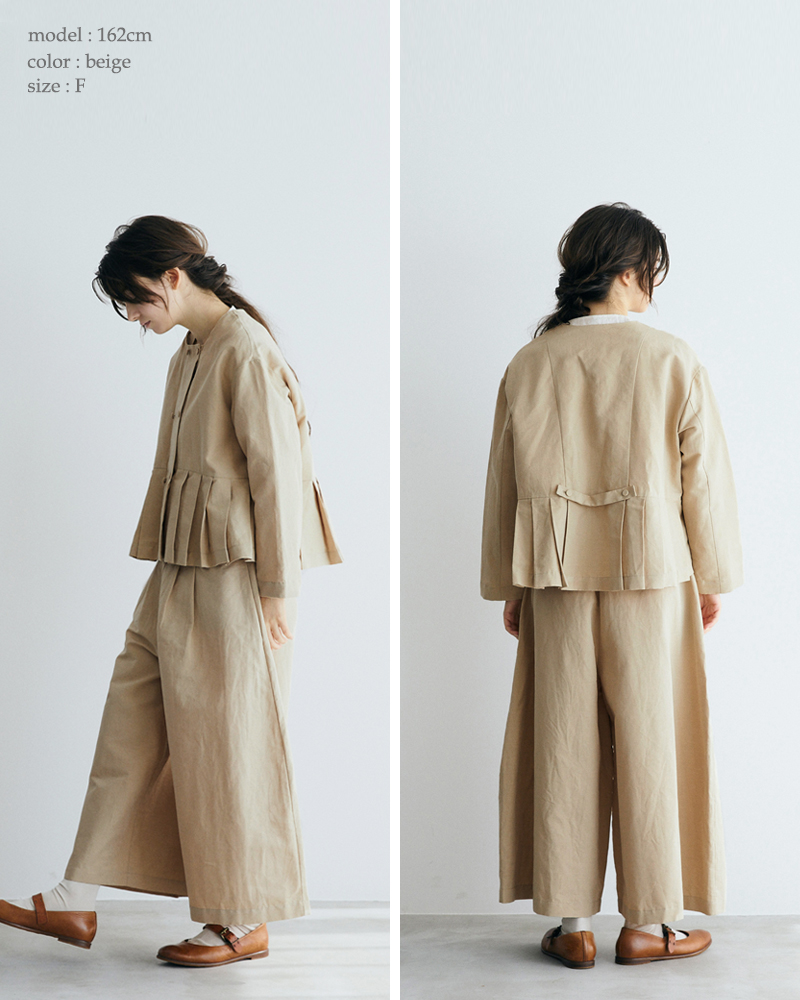 MAGALI(マガリ)ハイカウントコットンリネンダブルボタンジャケットjk11