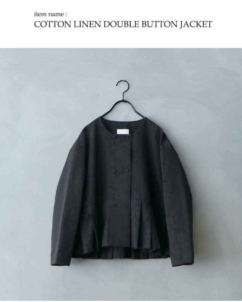 MAGALI(マガリ)ハイカウントコットンリネンダブルボタンジャケットjk11