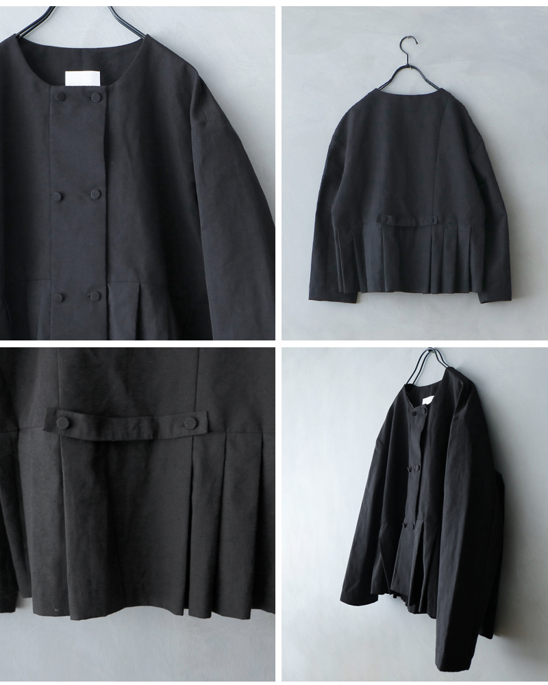 MAGALI(マガリ)ハイカウントコットンリネンダブルボタンジャケットjk11