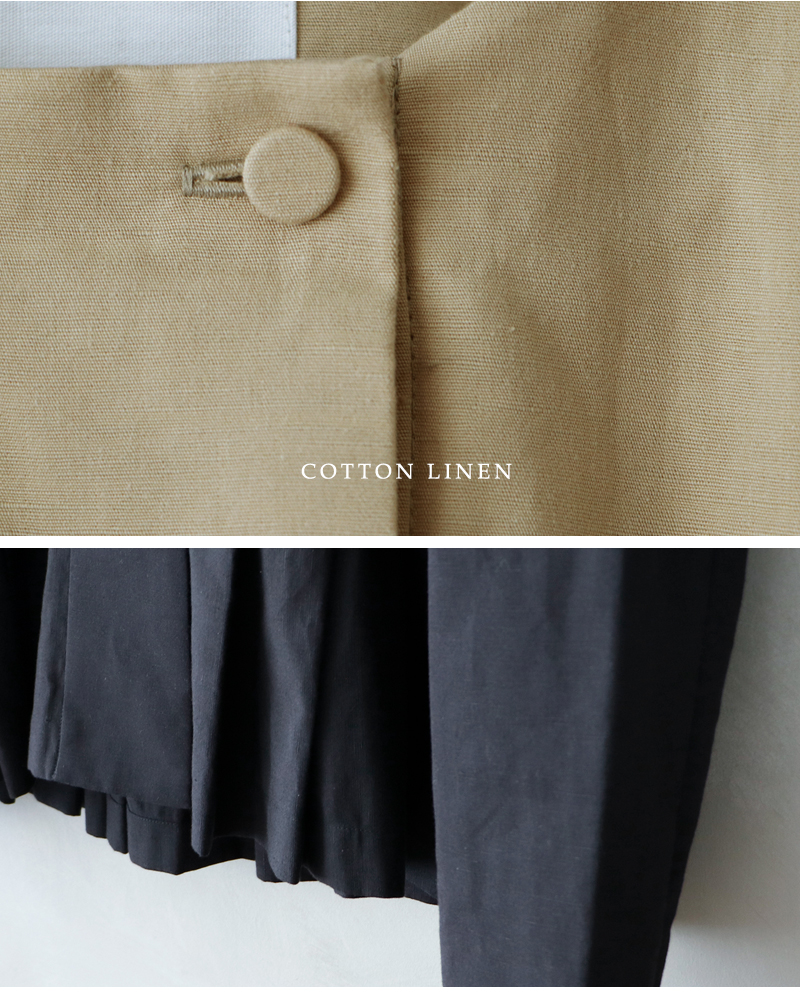 MAGALI(マガリ)ハイカウントコットンリネンダブルボタンジャケットjk11