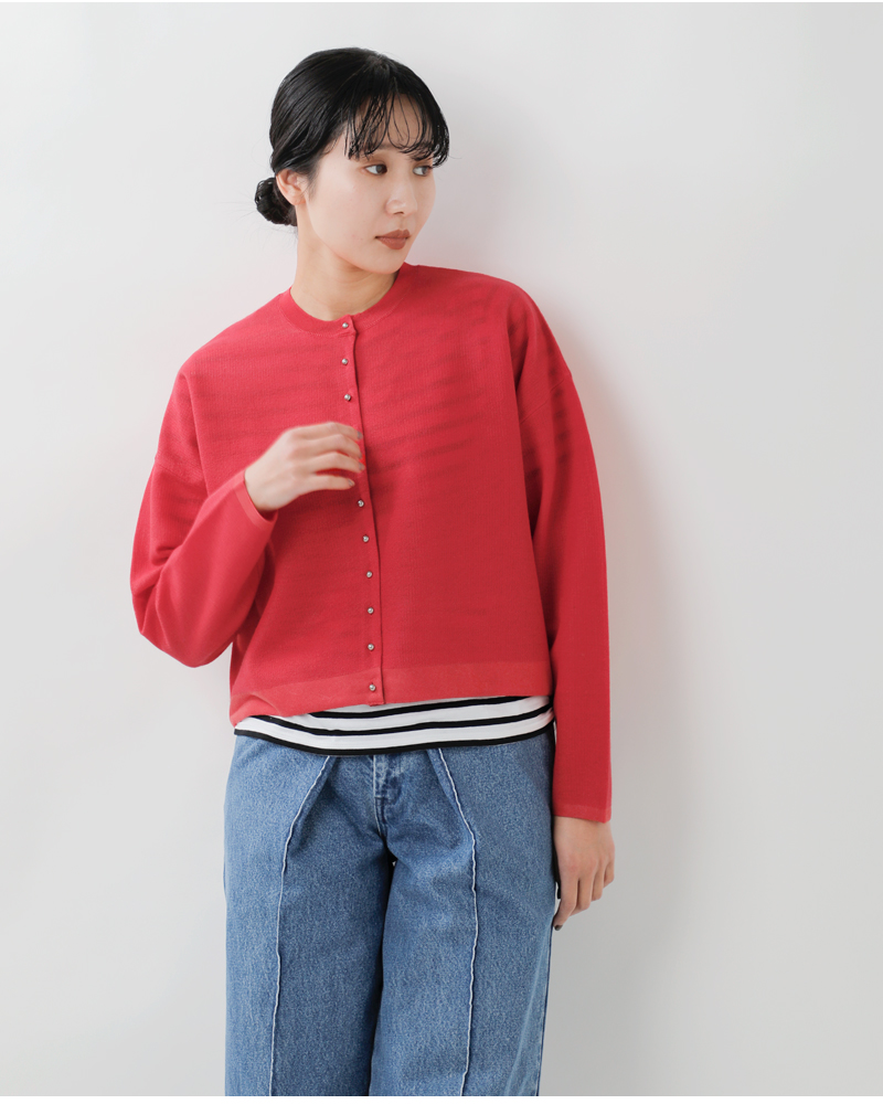 Johnbull(ジョンブル)プレーティングカーディガンjl254n07