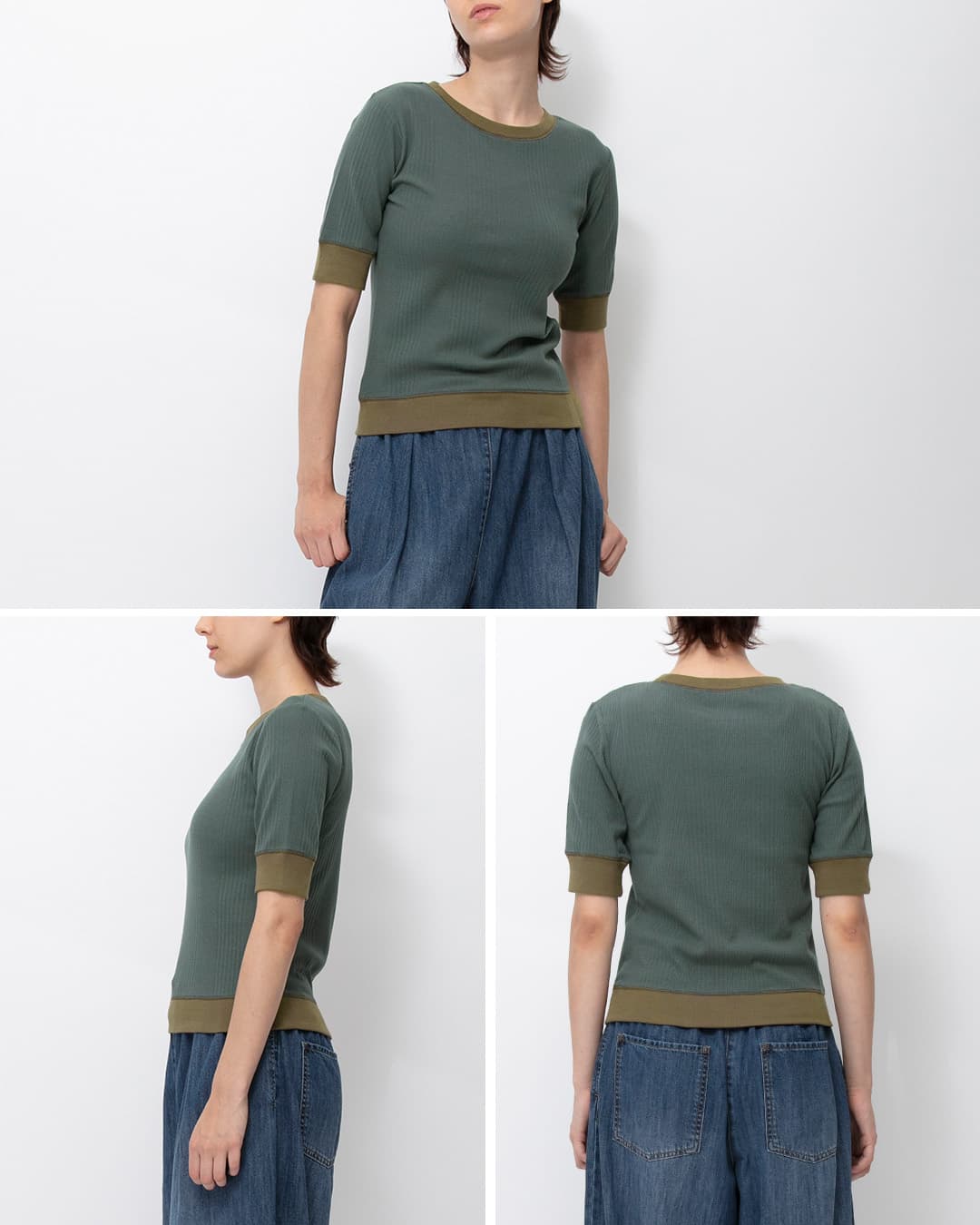 Johnbullコットン ランダムテレコ Tシャツ jl261c11