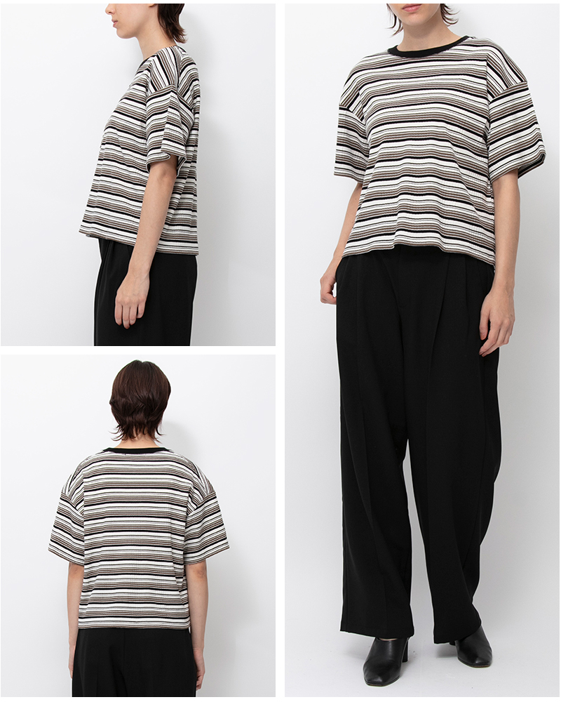 Johnbull(ジョンブル)コットンランダムテレコボックスTシャツjl261c12