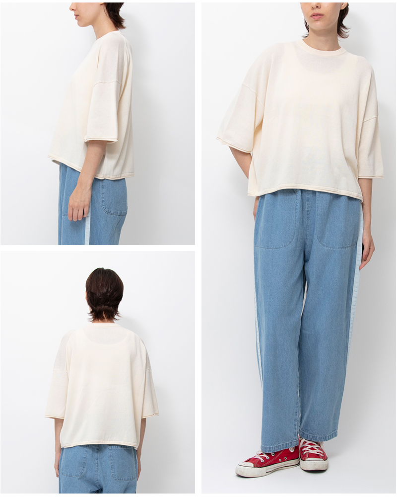 Johnbull(ジョンブル)ドライコットンピグメントニットTシャツjl261n02