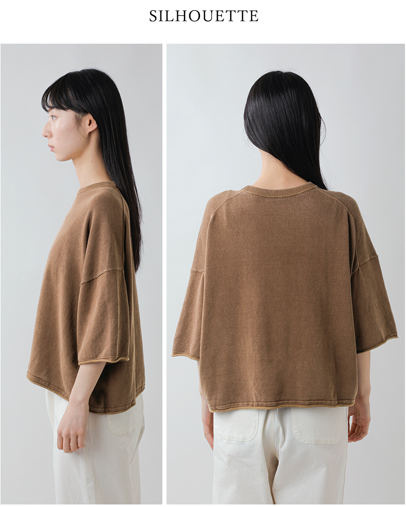 Johnbull(ジョンブル)ドライコットンピグメントニットTシャツjl261n02