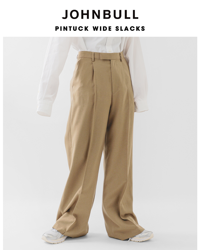 Johnbull(ジョンブル)ピンタックワイドスラックスパンツjl261p03