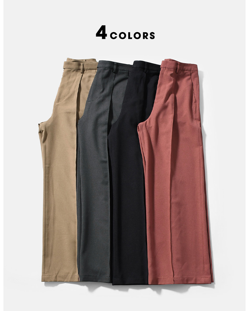 Johnbull(ジョンブル)ピンタックワイドスラックスパンツjl261p03