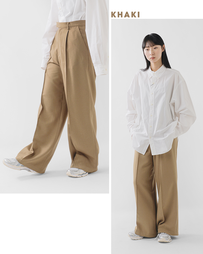 Johnbull(ジョンブル)ピンタックワイドスラックスパンツjl261p03