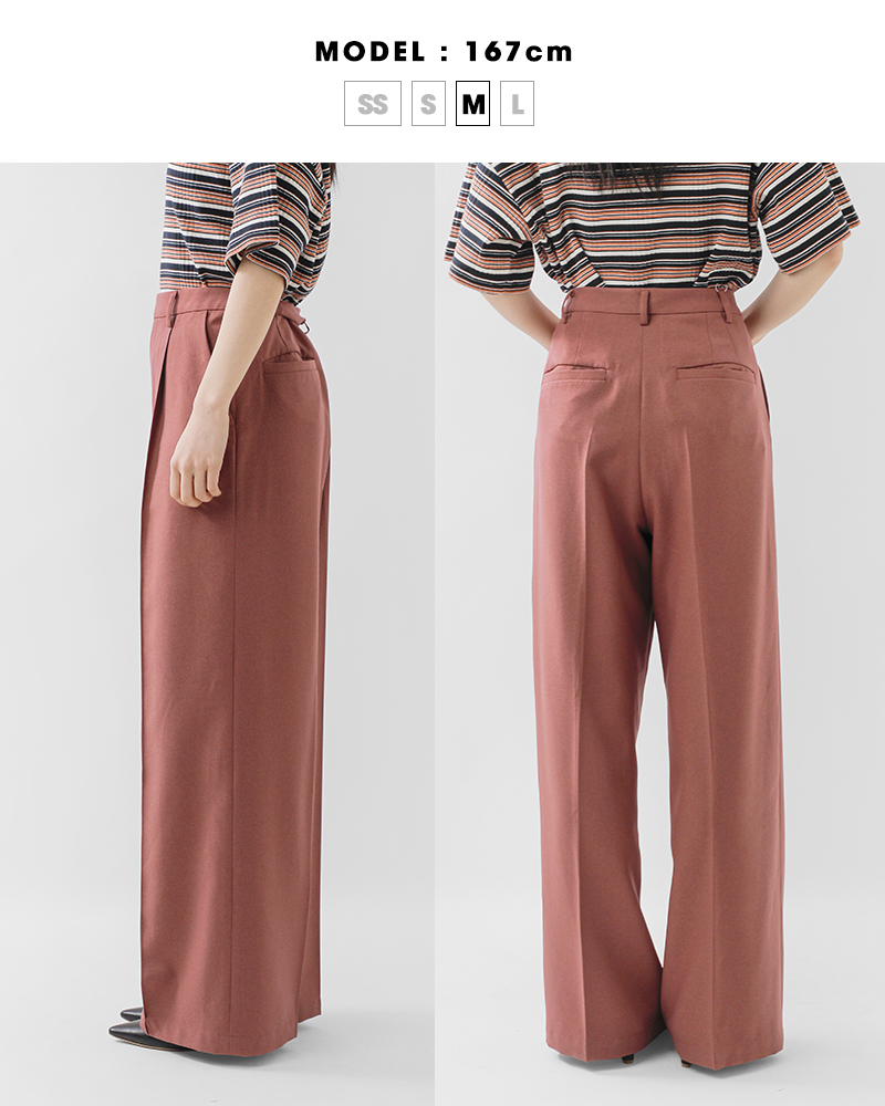 Johnbull(ジョンブル)ピンタックワイドスラックスパンツjl261p03