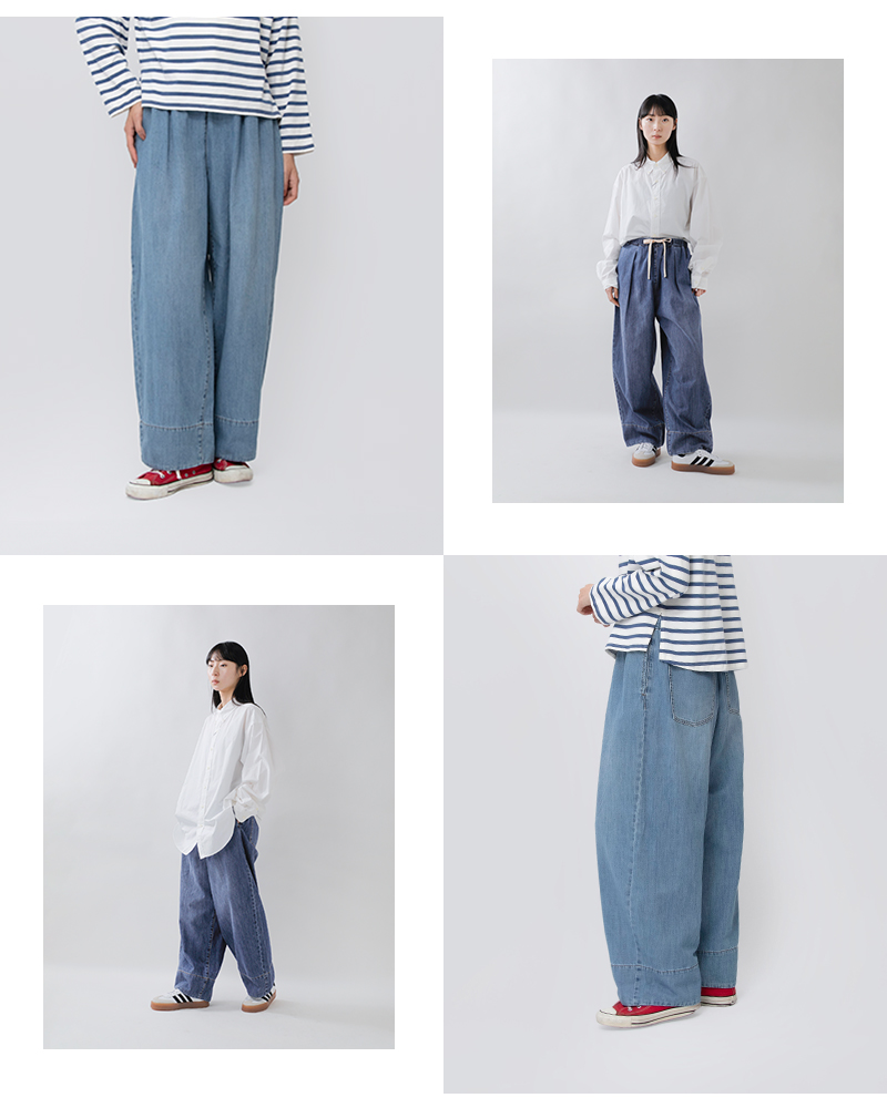 Johnbull(ジョンブル)コットンライトデニムイージーパンツjl261p11