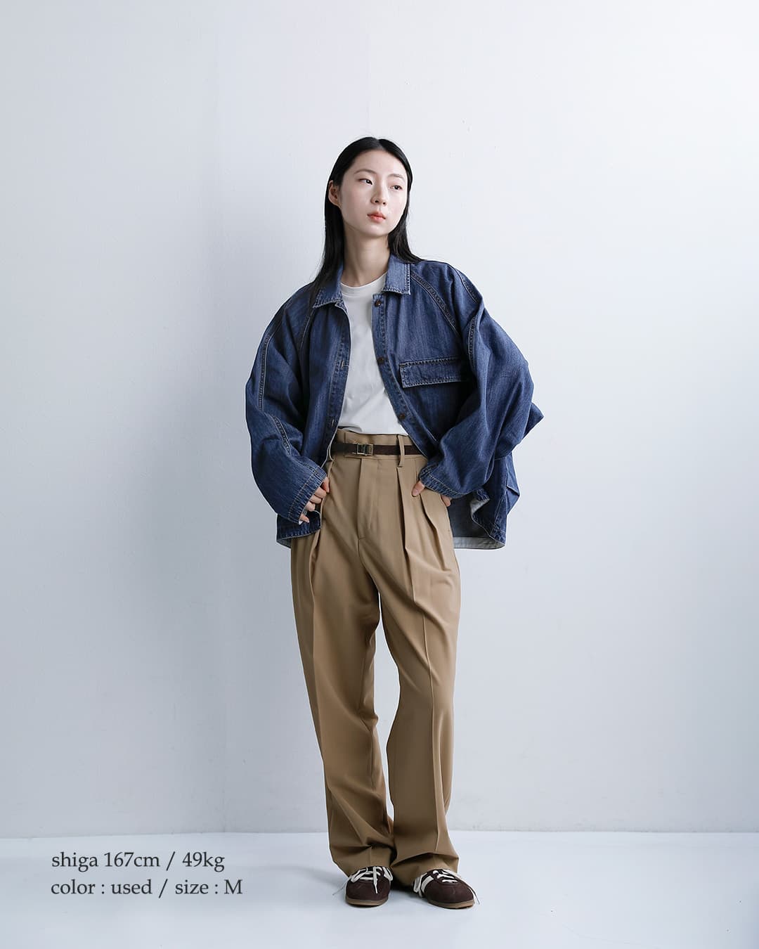 Johnbullコットン ライトデニム シャツブルゾン jl261s08