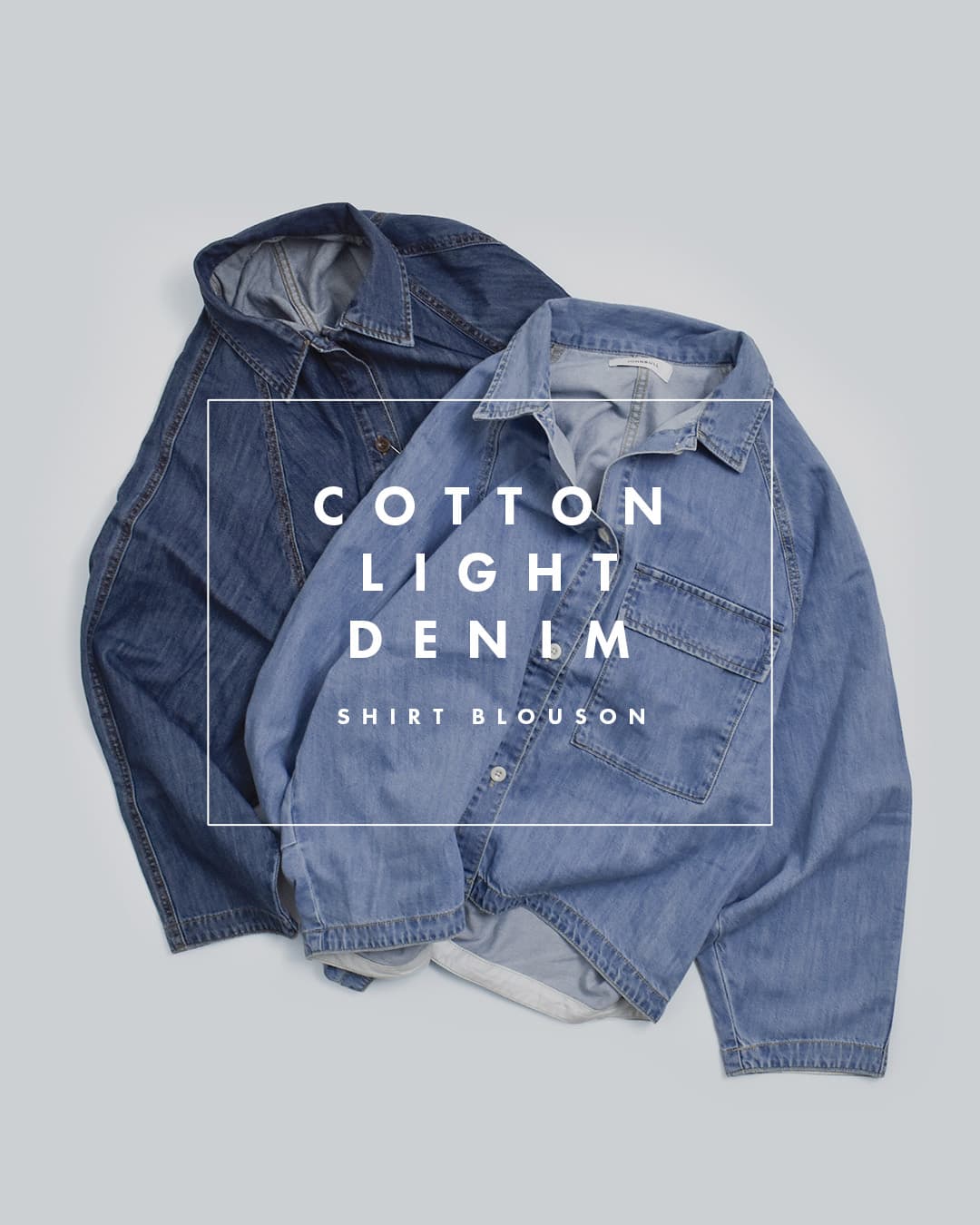 Johnbullコットン ライトデニム シャツブルゾン jl261s08
