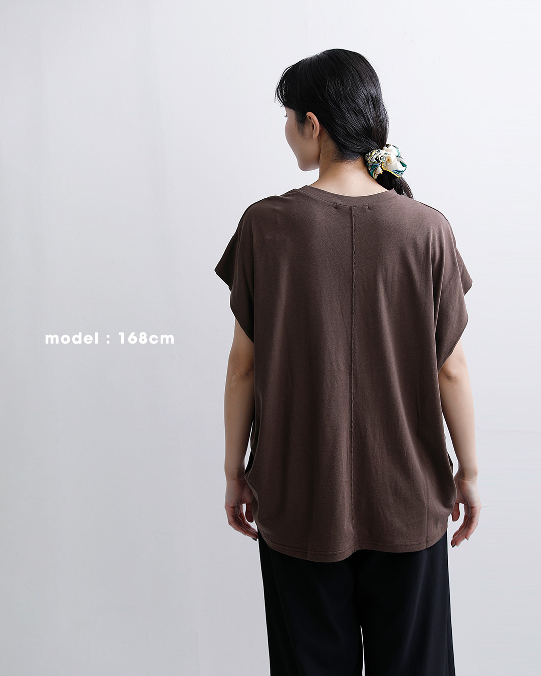 Johnbull(ジョンブル)コットン ミックス クルーネック フレンチスリーブ Tシャツ カットソー jl262c05
