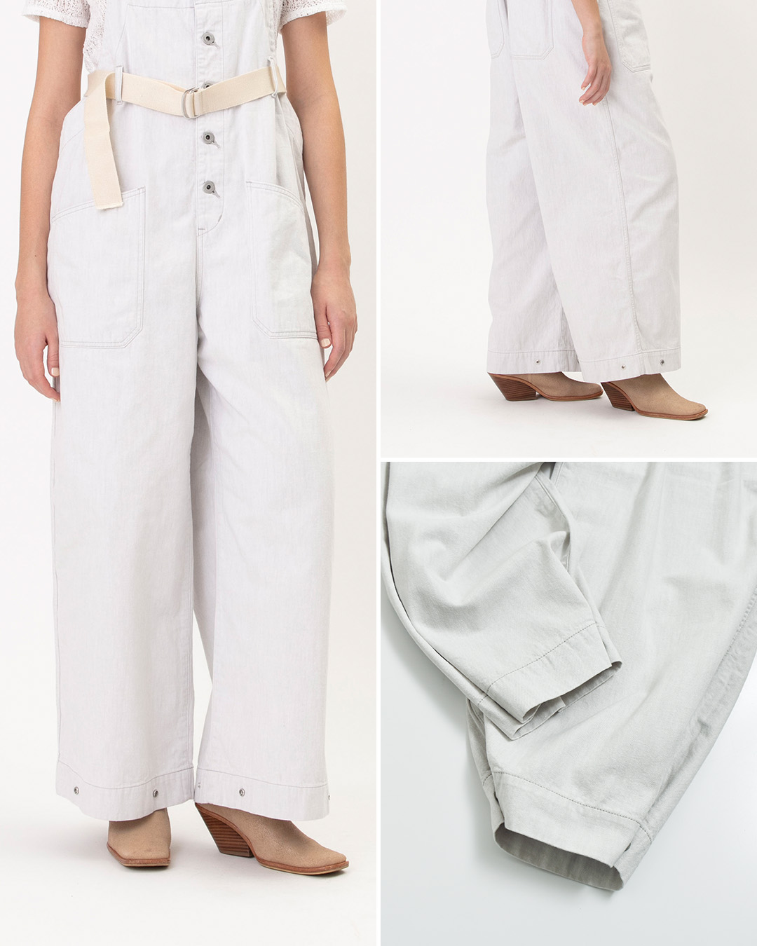 Johnbull8oz デニム ベルデッド デッキ オーバーオール jl262p15