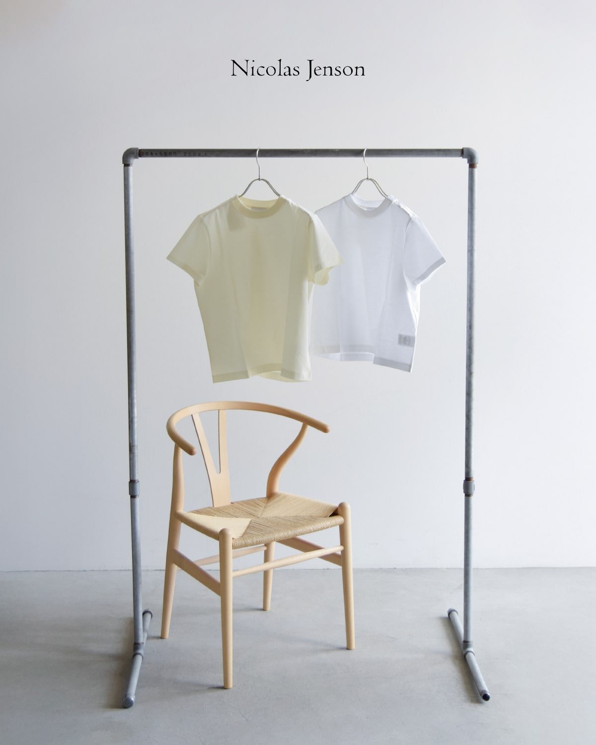 Nicolas Jenson(ニコラジェンソン)コットン クルーネック Tシャツ “CREW NECK T-SHIRT”js-19ss-01