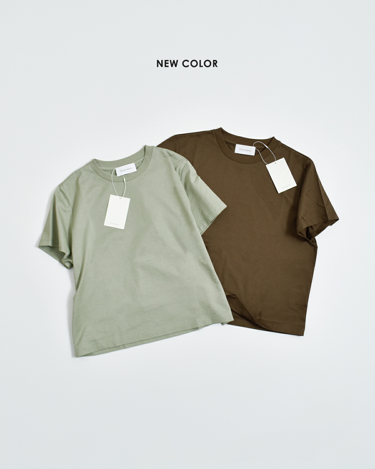 Nicolas Jenson(ニコラジェンソン)コットンクルーネック Tシャツ  “CREW NECK T-SHIRT” js-19ss-01