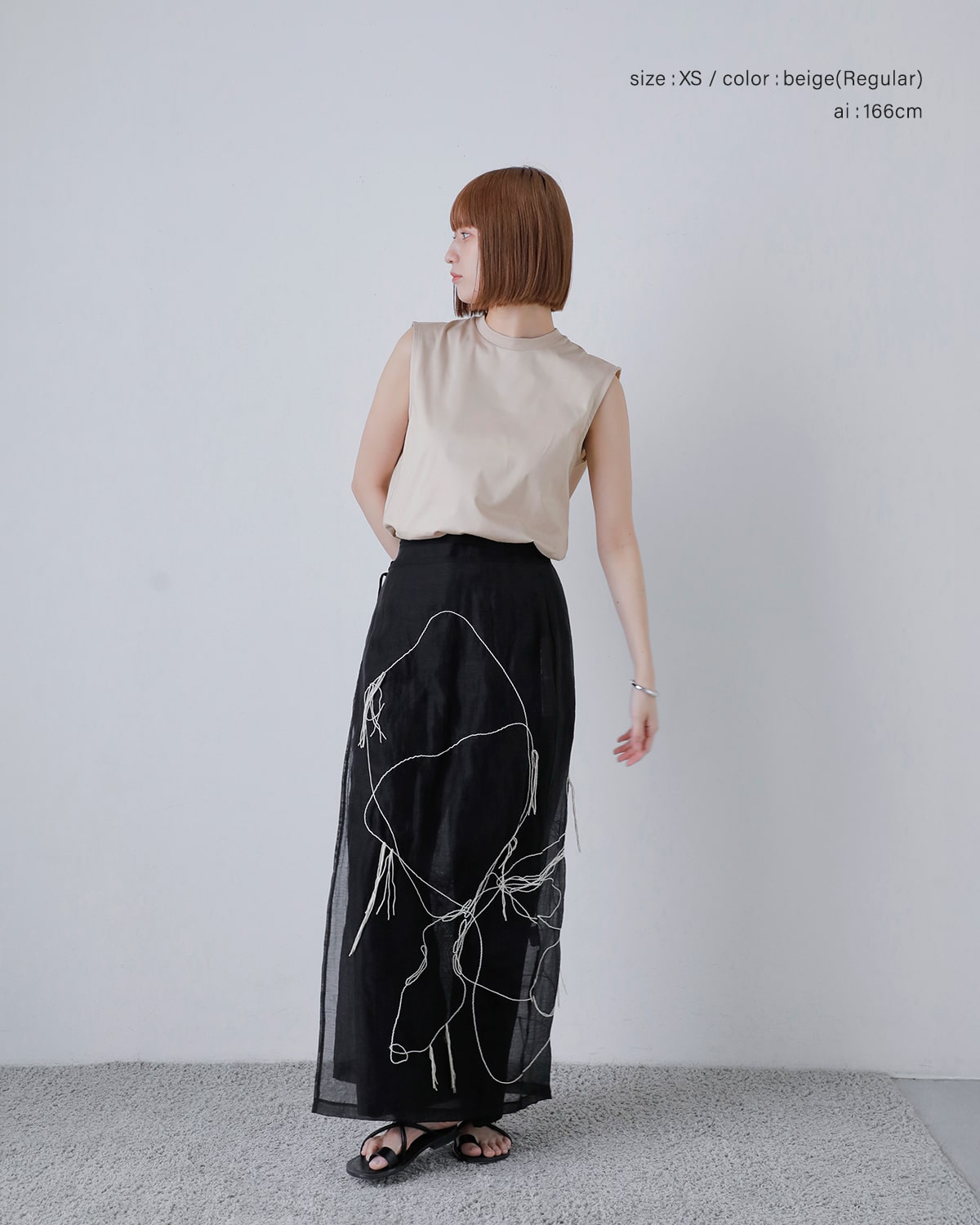 Nicolas Jenson(ニコラジェンソン)コットンノースリーブカットソー “SLEEVELESS” js-19ss-02