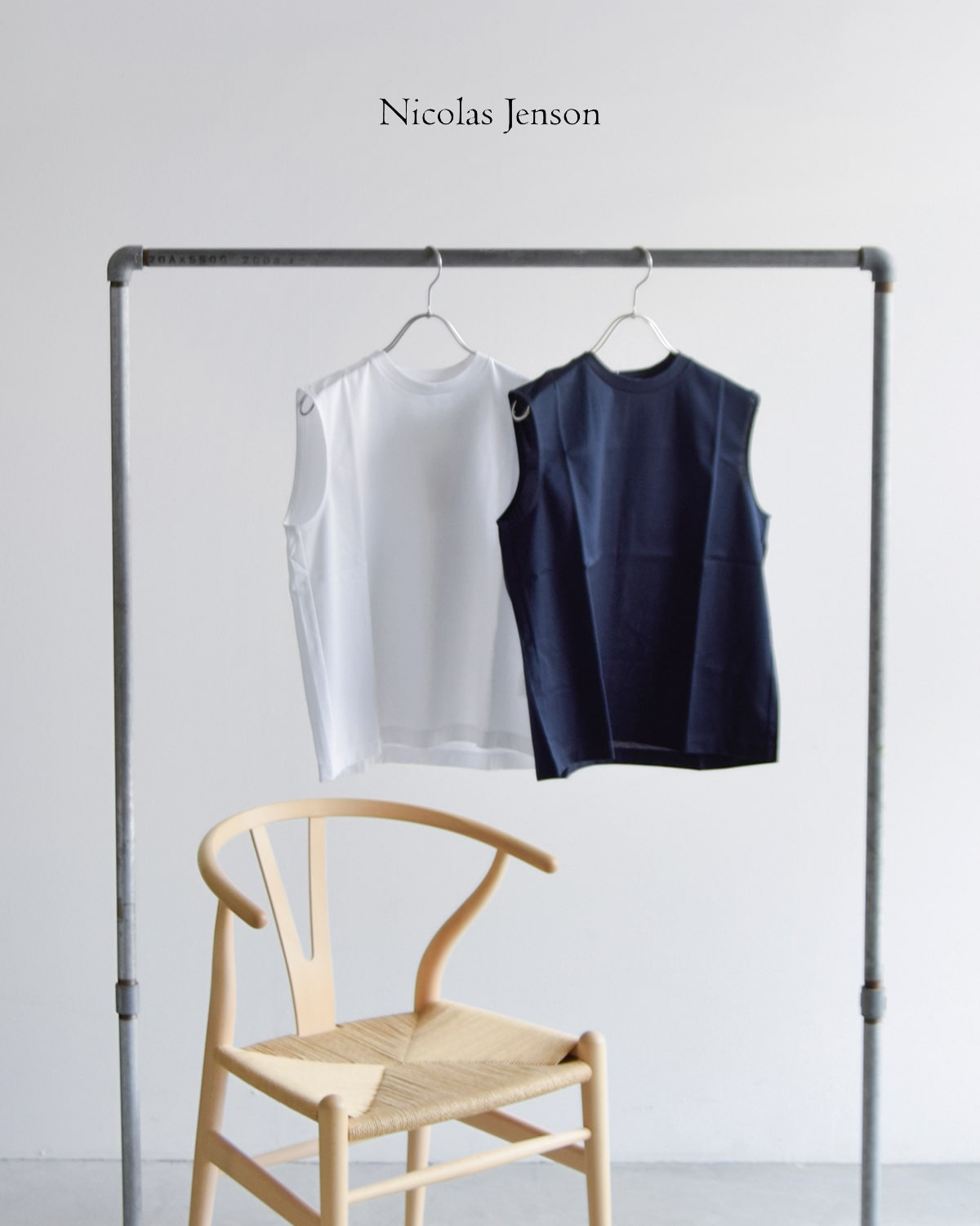 Nicolas Jenson(ニコラジェンソン)コットン ノースリーブ カットソー “SLEEVELESS”js-19ss-02