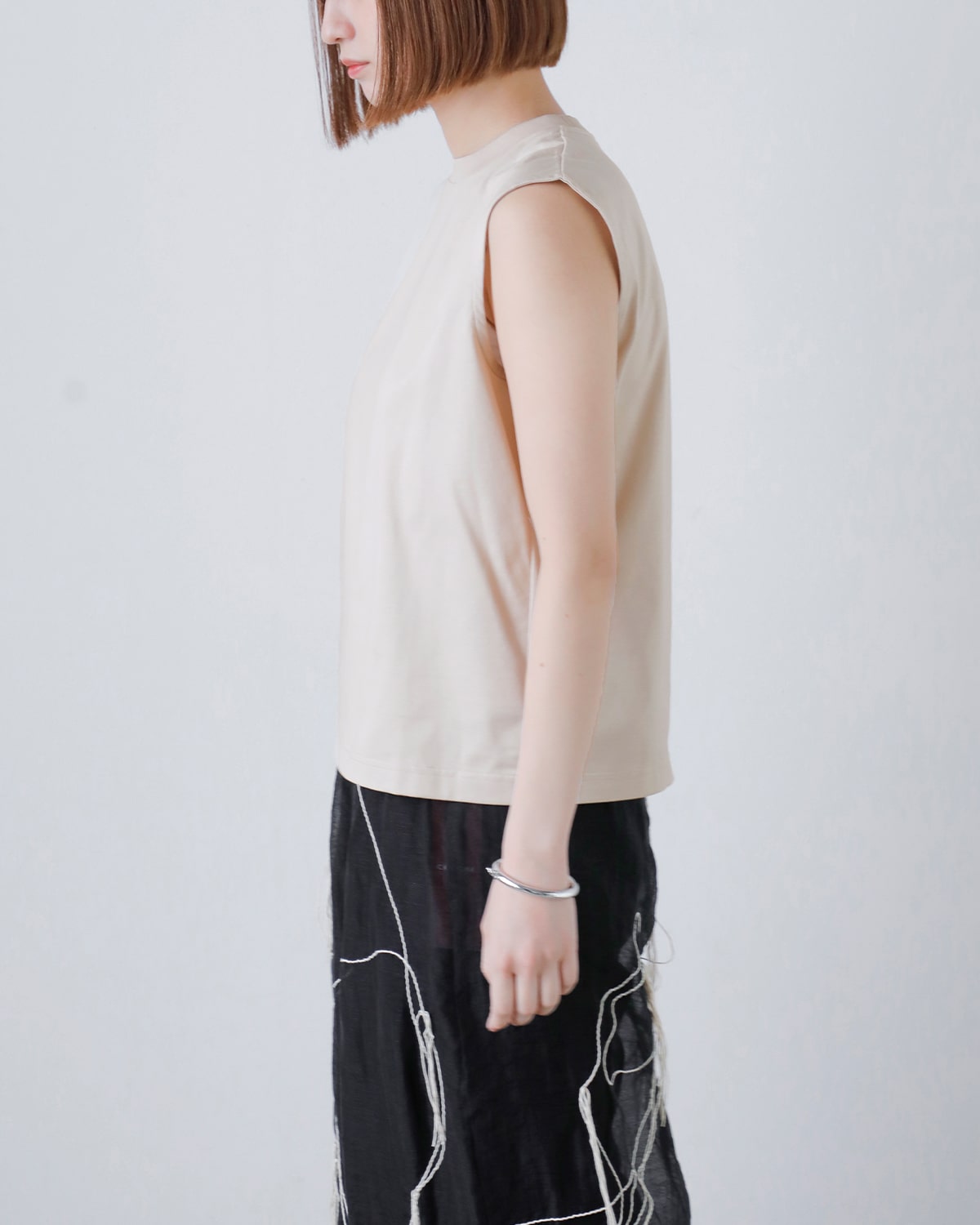 Nicolas Jenson(ニコラジェンソン)コットンノースリーブカットソー “SLEEVELESS” js-19ss-02