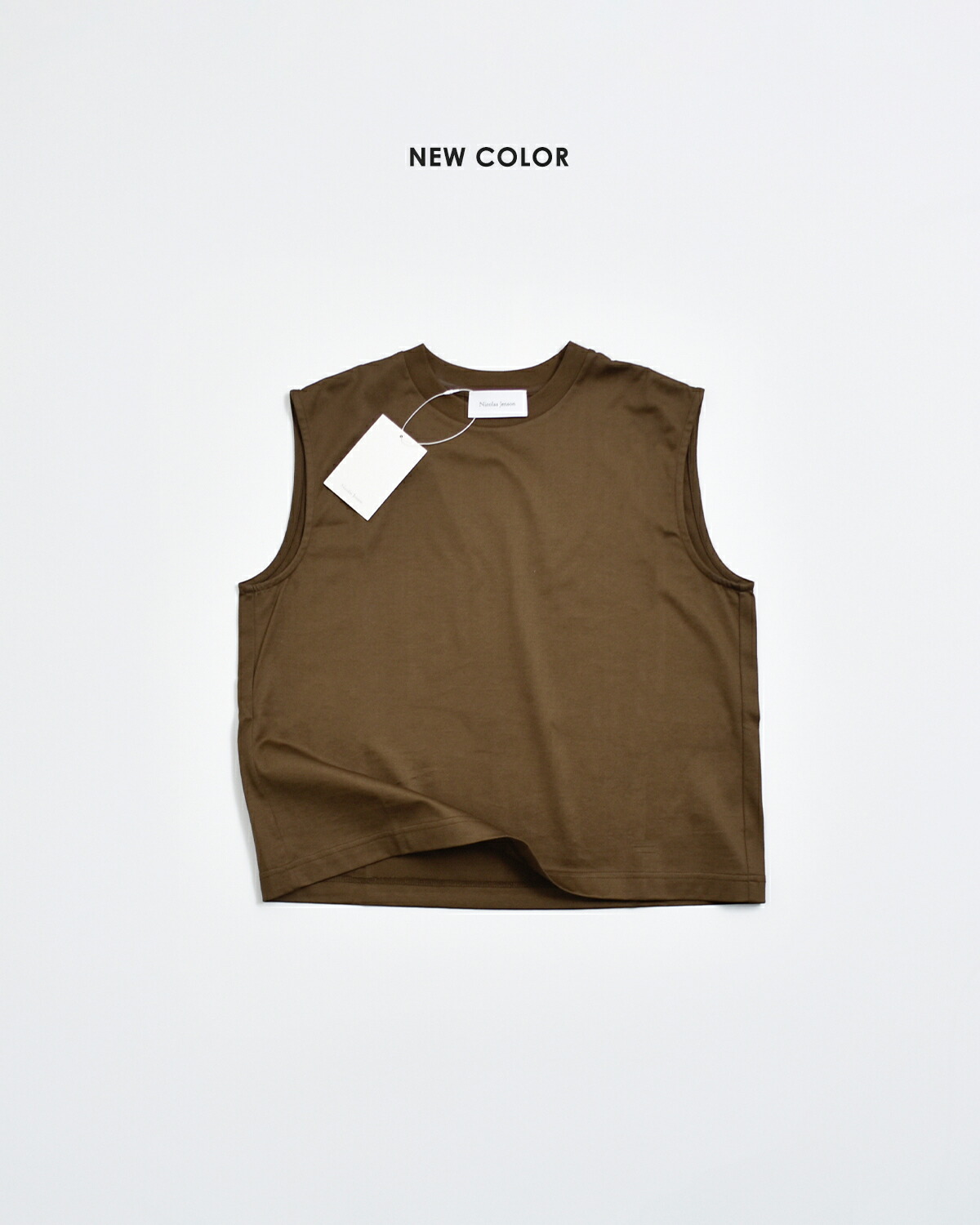 Nicolas Jenson(ニコラジェンソン)コットンノースリーブカットソー “SLEEVELESS” js-19ss-02