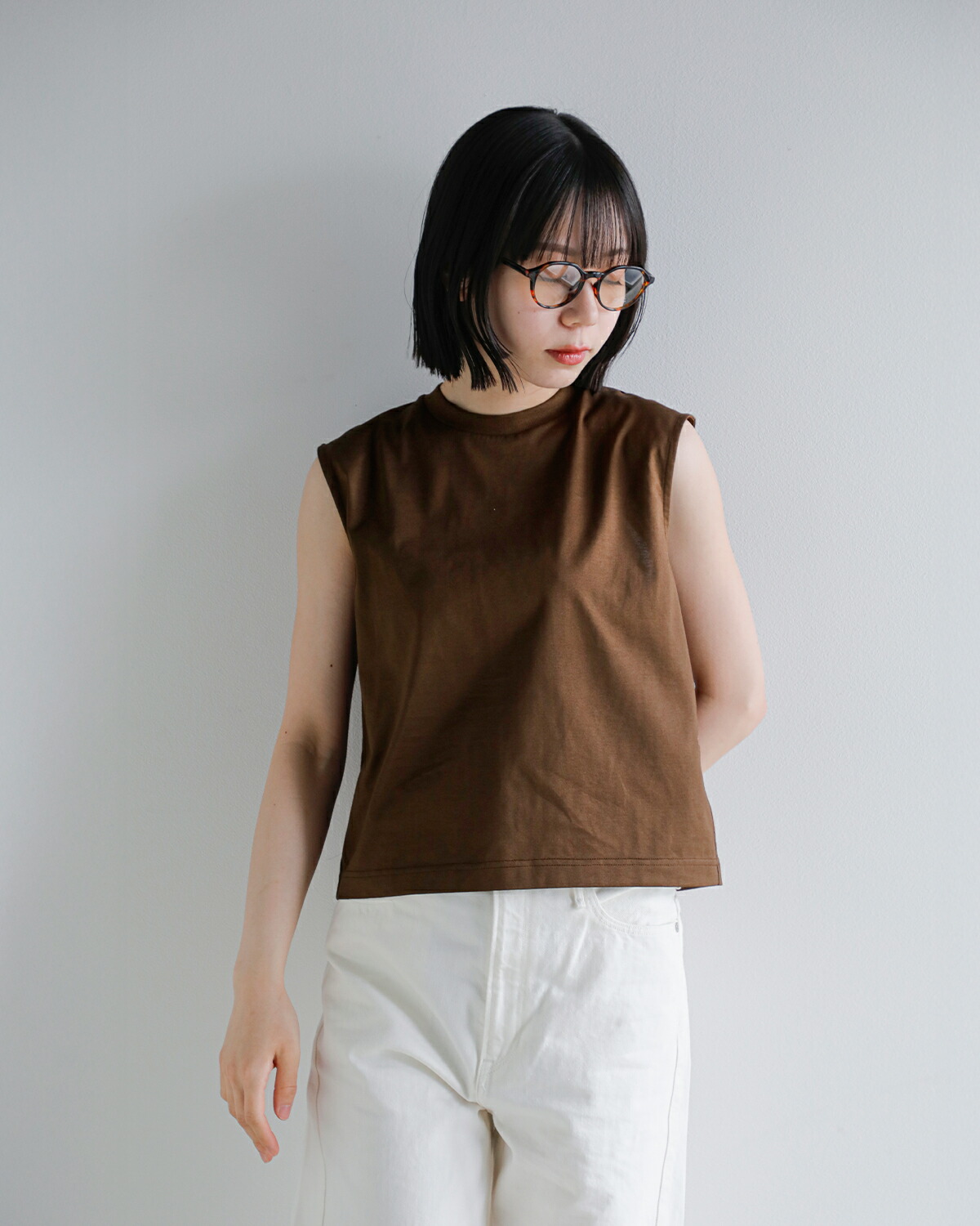 Nicolas Jenson(ニコラジェンソン)コットンノースリーブカットソー “SLEEVELESS” js-19ss-02