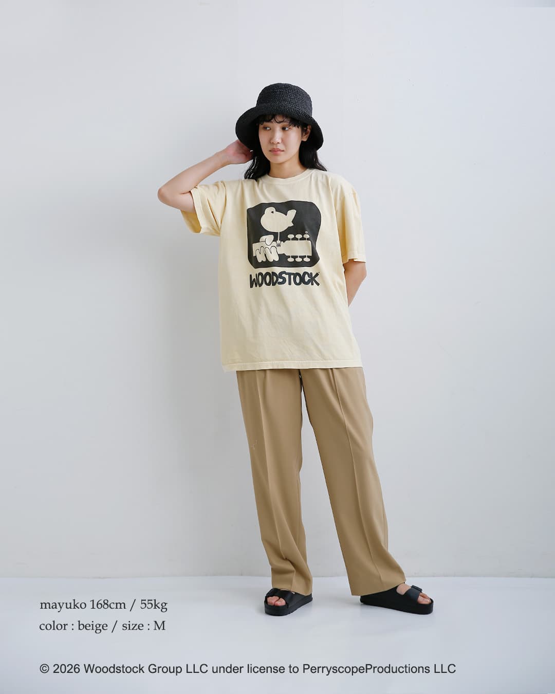 Johnbull(ジョンブル)コットン クルーネック ショート スリーブ Tシャツ カットソー “WOODSTOCK T” jt262c18