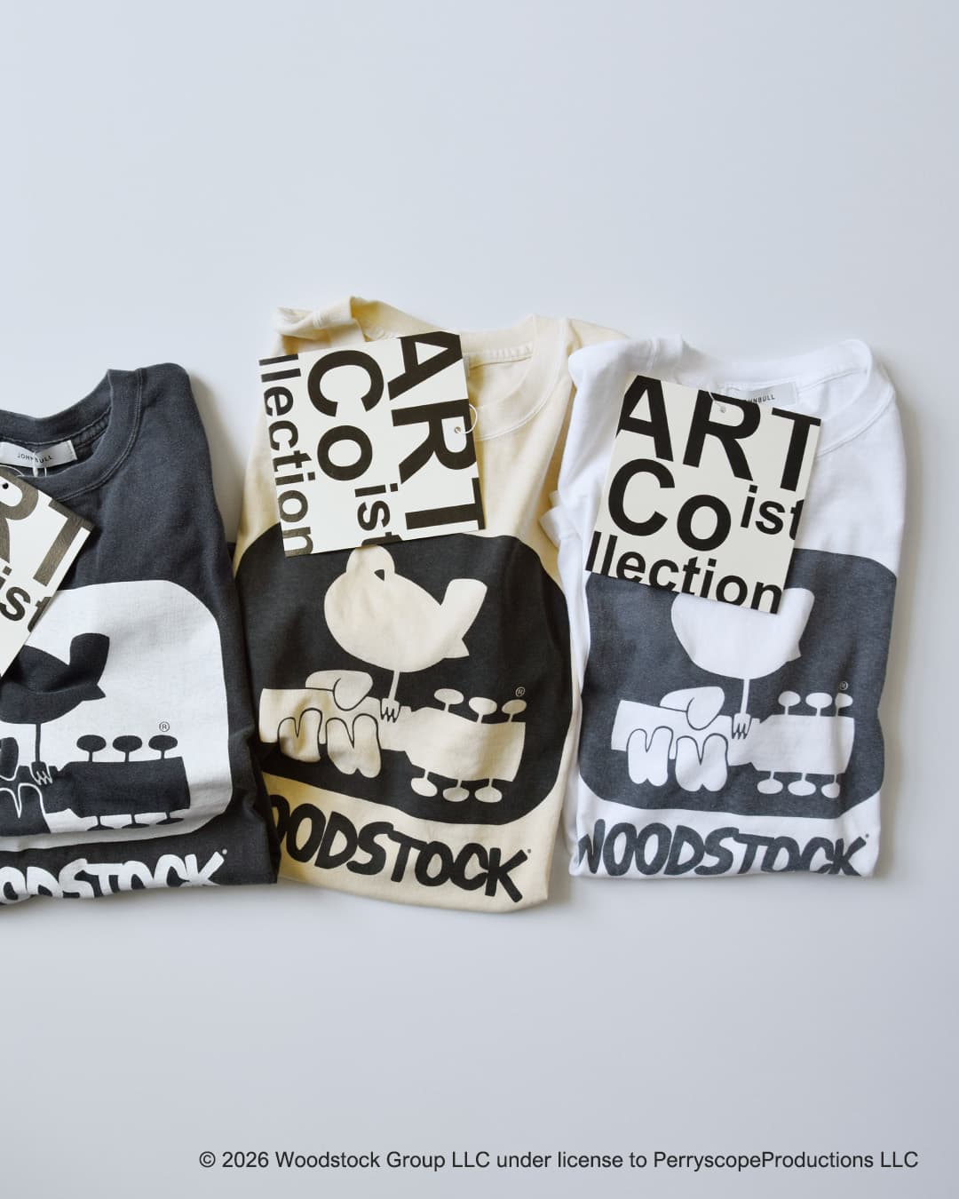 Johnbull(ジョンブル)コットン クルーネック ショート スリーブ Tシャツ カットソー “WOODSTOCK T” jt262c18
