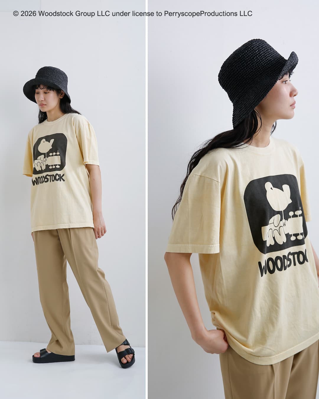 Johnbull(ジョンブル)コットン クルーネック ショート スリーブ Tシャツ カットソー “WOODSTOCK T” jt262c18
