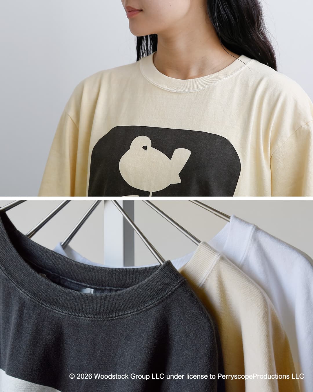 Johnbull(ジョンブル)コットン クルーネック ショート スリーブ Tシャツ カットソー “WOODSTOCK T” jt262c18