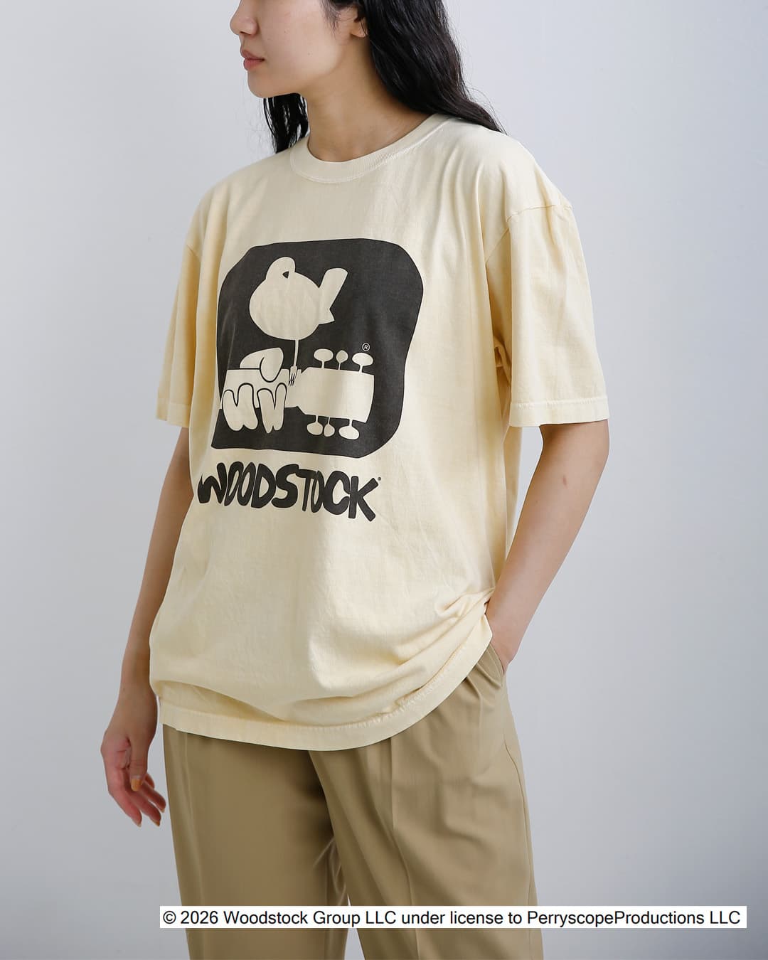 Johnbull(ジョンブル)コットン クルーネック ショート スリーブ Tシャツ カットソー “WOODSTOCK T” jt262c18