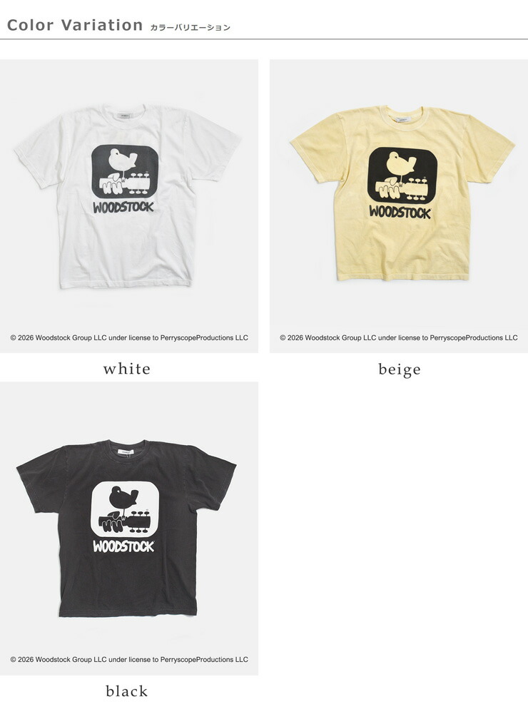 Johnbull(ジョンブル)コットン クルーネック ショート スリーブ Tシャツ カットソー “WOODSTOCK T” jt262c18