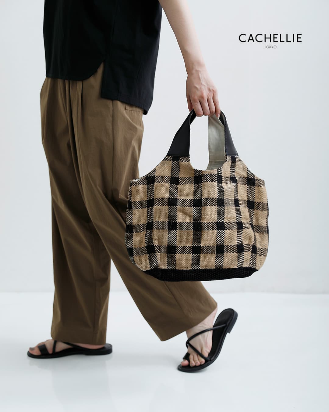 CACHELLIEジュートレザー バルーン トートバッグ JUTE LEATHER BALLOON TOTE jute-l-b-tote