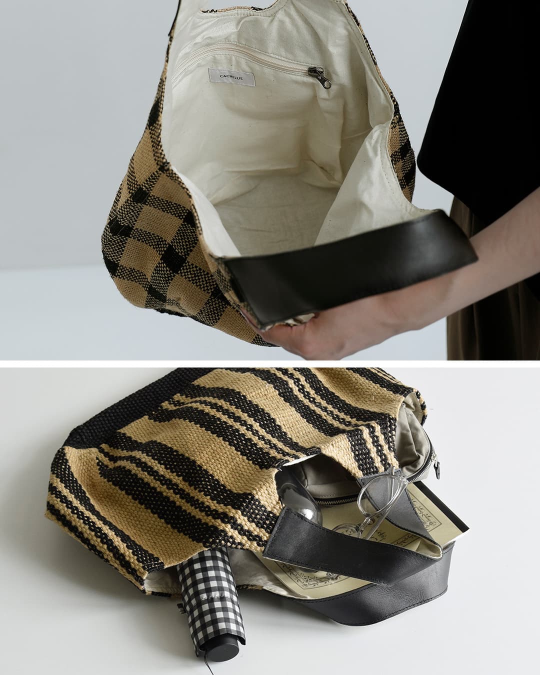 CACHELLIEジュートレザー バルーン トートバッグ JUTE LEATHER BALLOON TOTE jute-l-b-tote