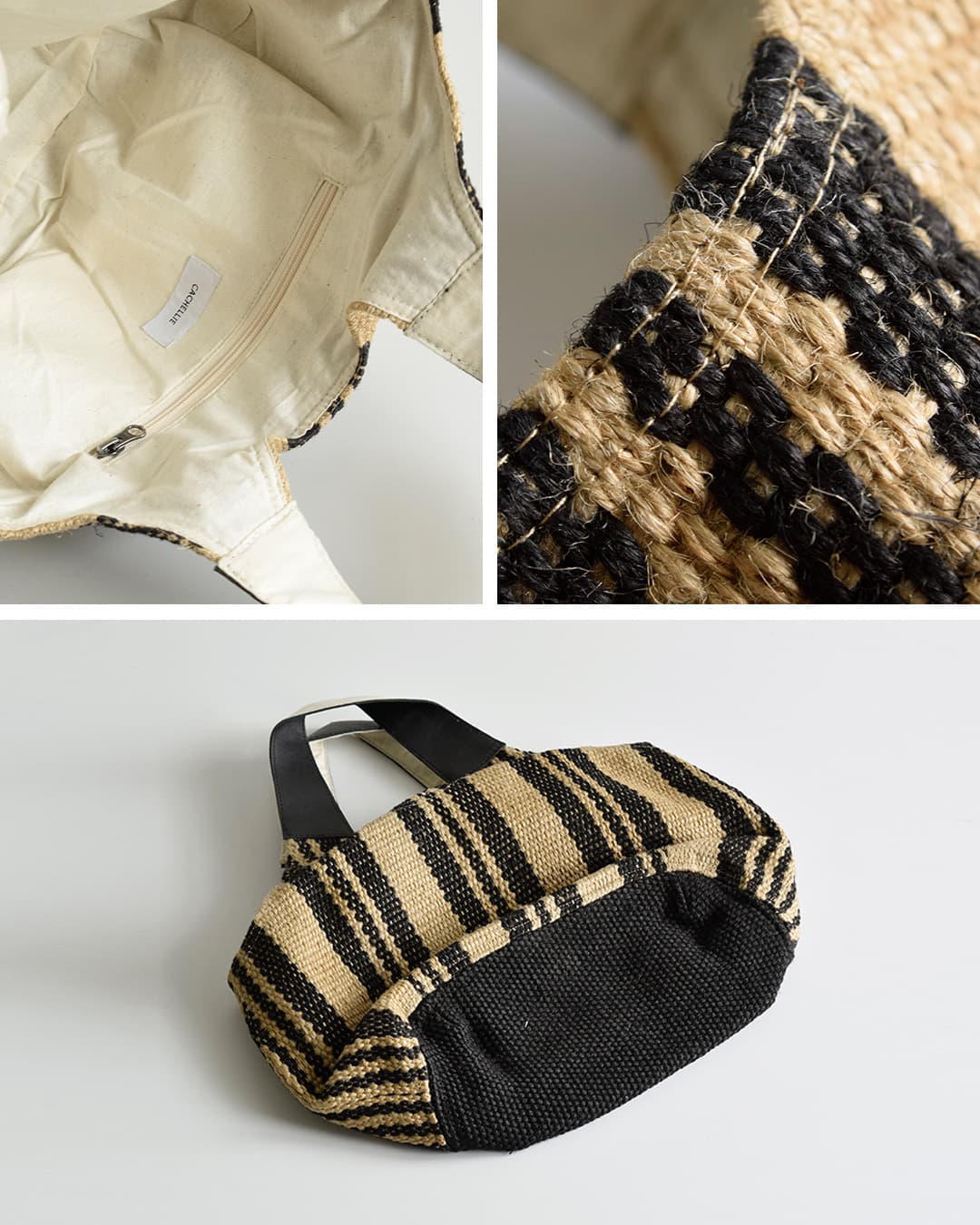 CACHELLIEジュートレザー バルーン トートバッグ JUTE LEATHER BALLOON TOTE jute-l-b-tote