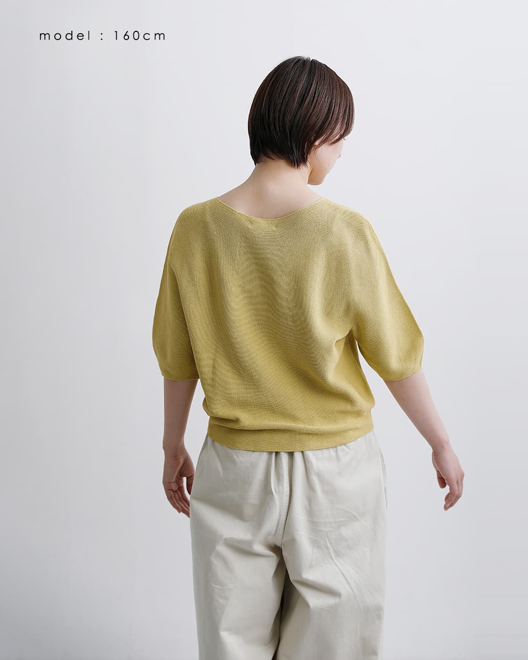 FACTORY(ファクトリー)和紙 コットン バルーン スリーブ セーター k-07