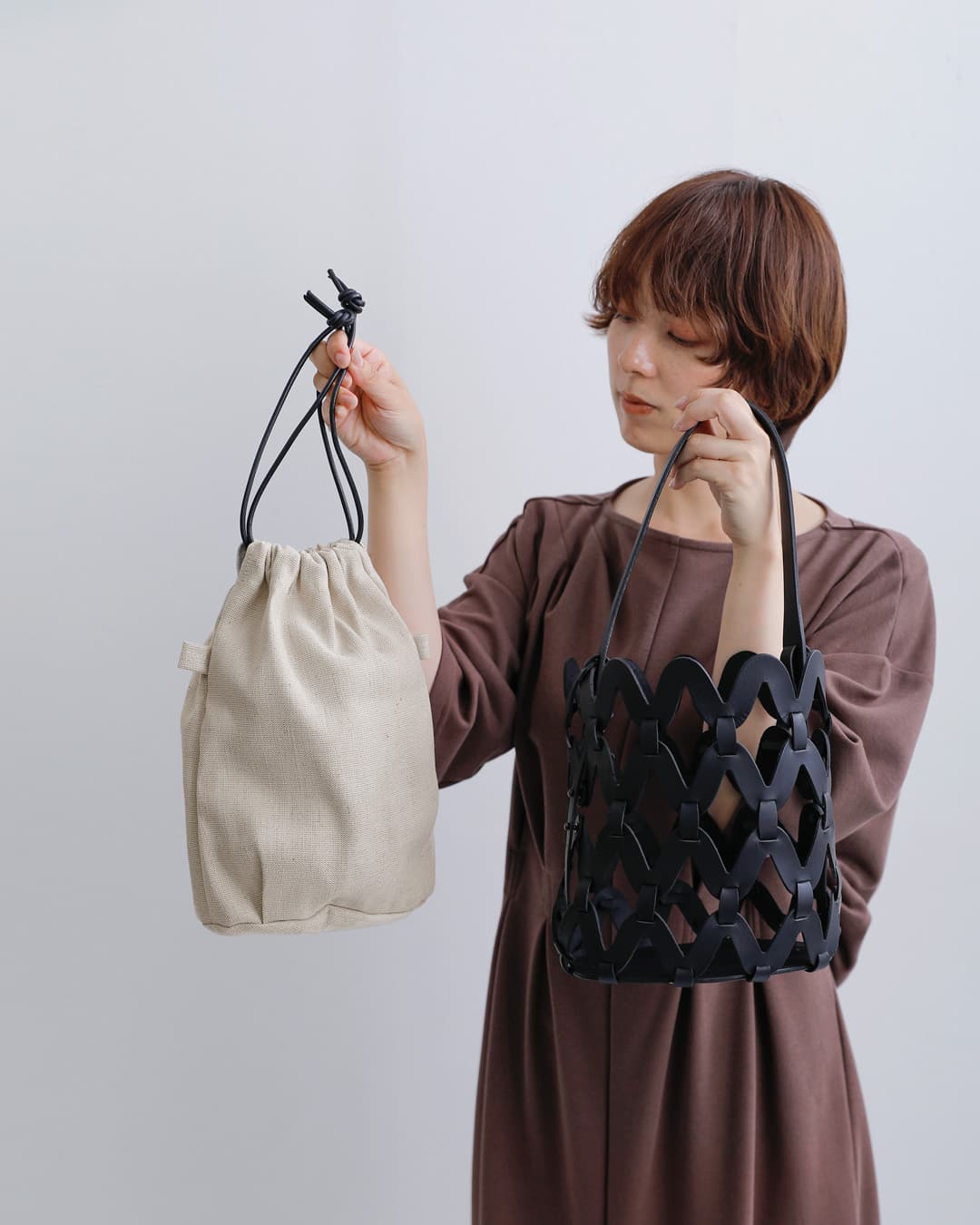 Ense(アンサ)2wayショルダーカゴバッグ用 ジュートキャンバス インナーバッグ k001-innerbagcanvas