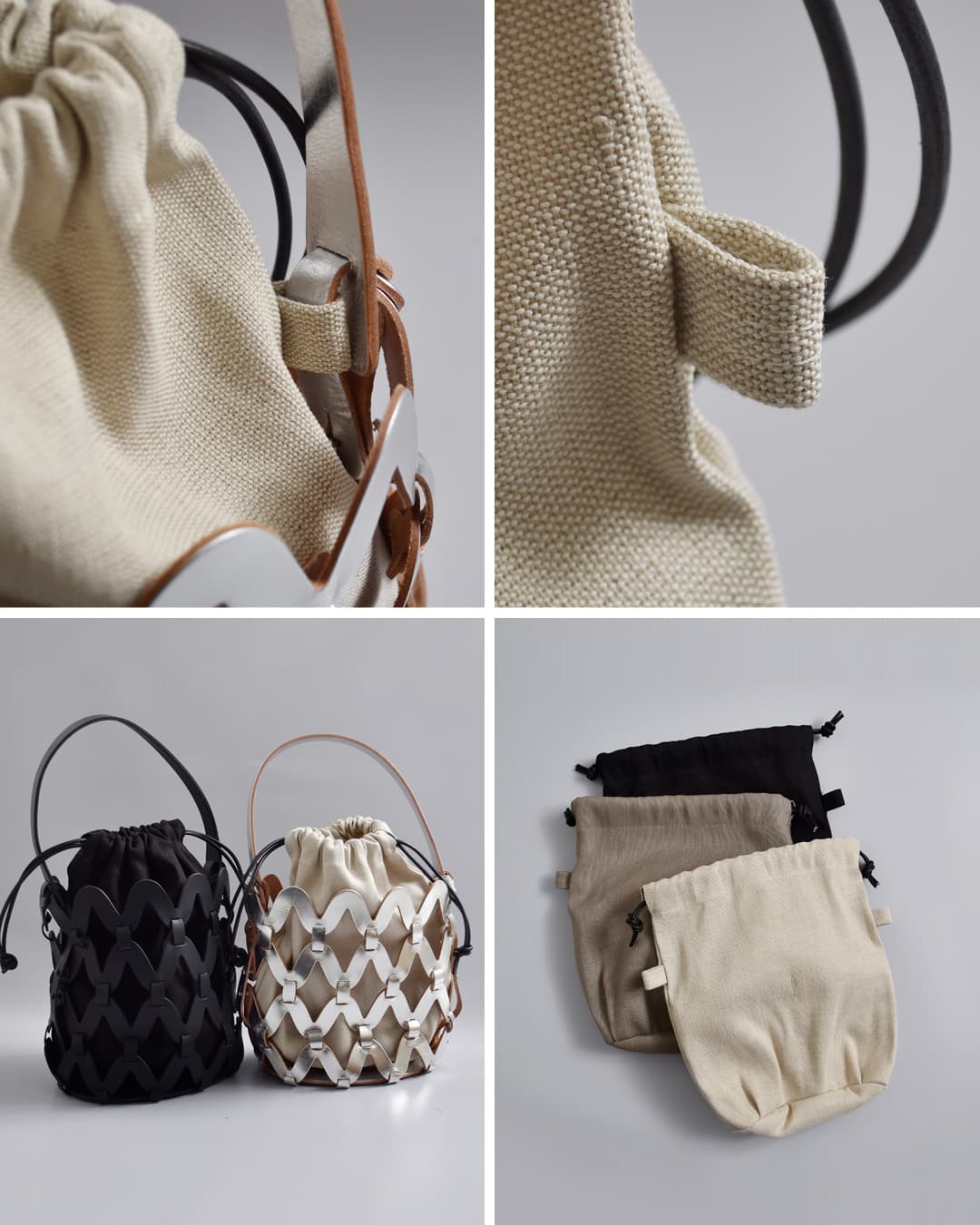 Ense(アンサ)2wayショルダーカゴバッグ用 ジュートキャンバス インナーバッグ k001-innerbagcanvas