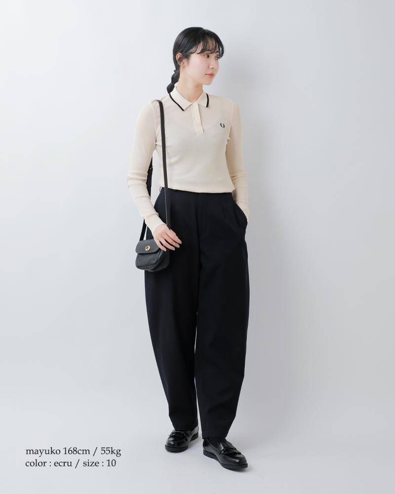 FRED PERRY(フレッド ペリー)リブニットポロシャツ“RIBKNITTEDSHIRT”k1135